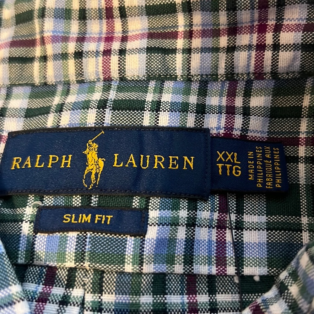 *SOLD*Polo RALPH LAUREN Plaid short sleeve shirt - Picture 3 of 5